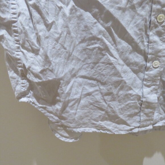 ARITZIA WILFRED FREE Boyfriend Linen Button Down Shirt Cloud Blue Casual Minimal - Picture 5 of 10